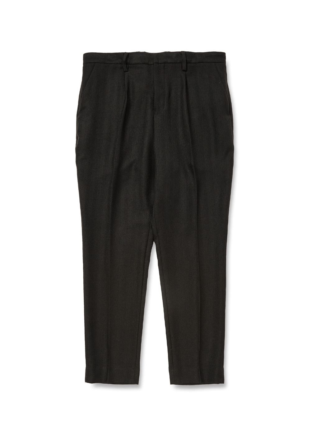 VINTAGE TYPE HERRINGBONE SLACKS (BLACK) / ヴィンテージ タイプ ヘリンボーン スラックス