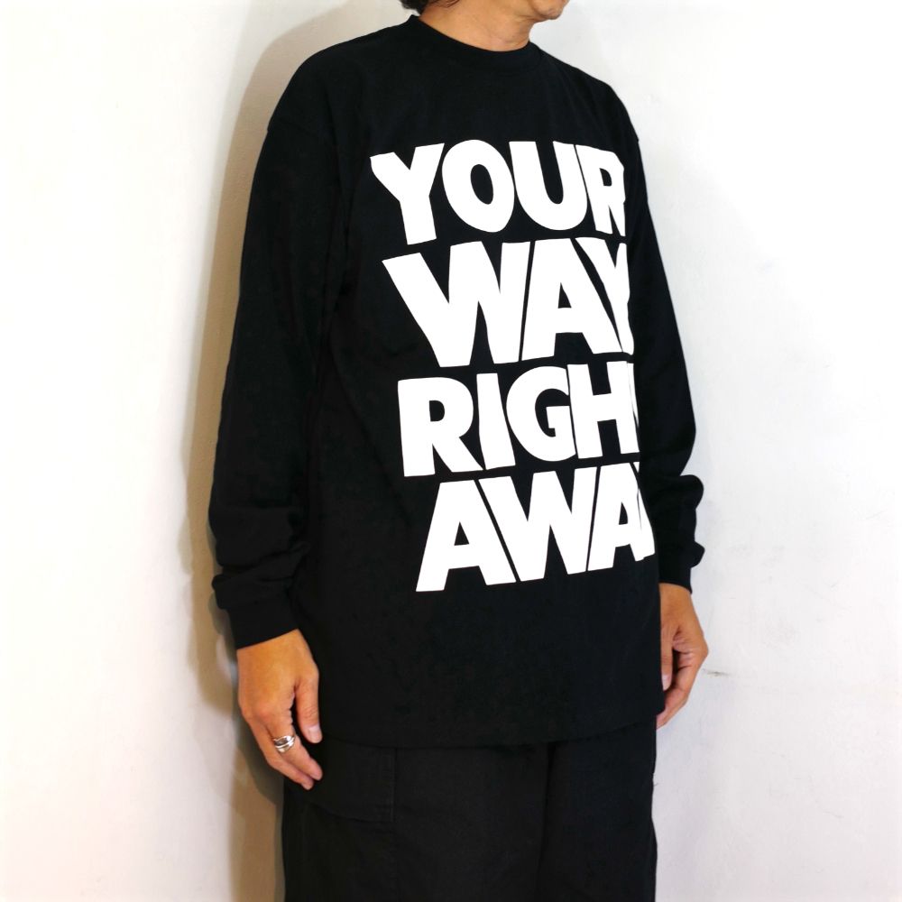 Y.W.R.A. LS TEE (BLACK) / オリジナル プリントロンT
