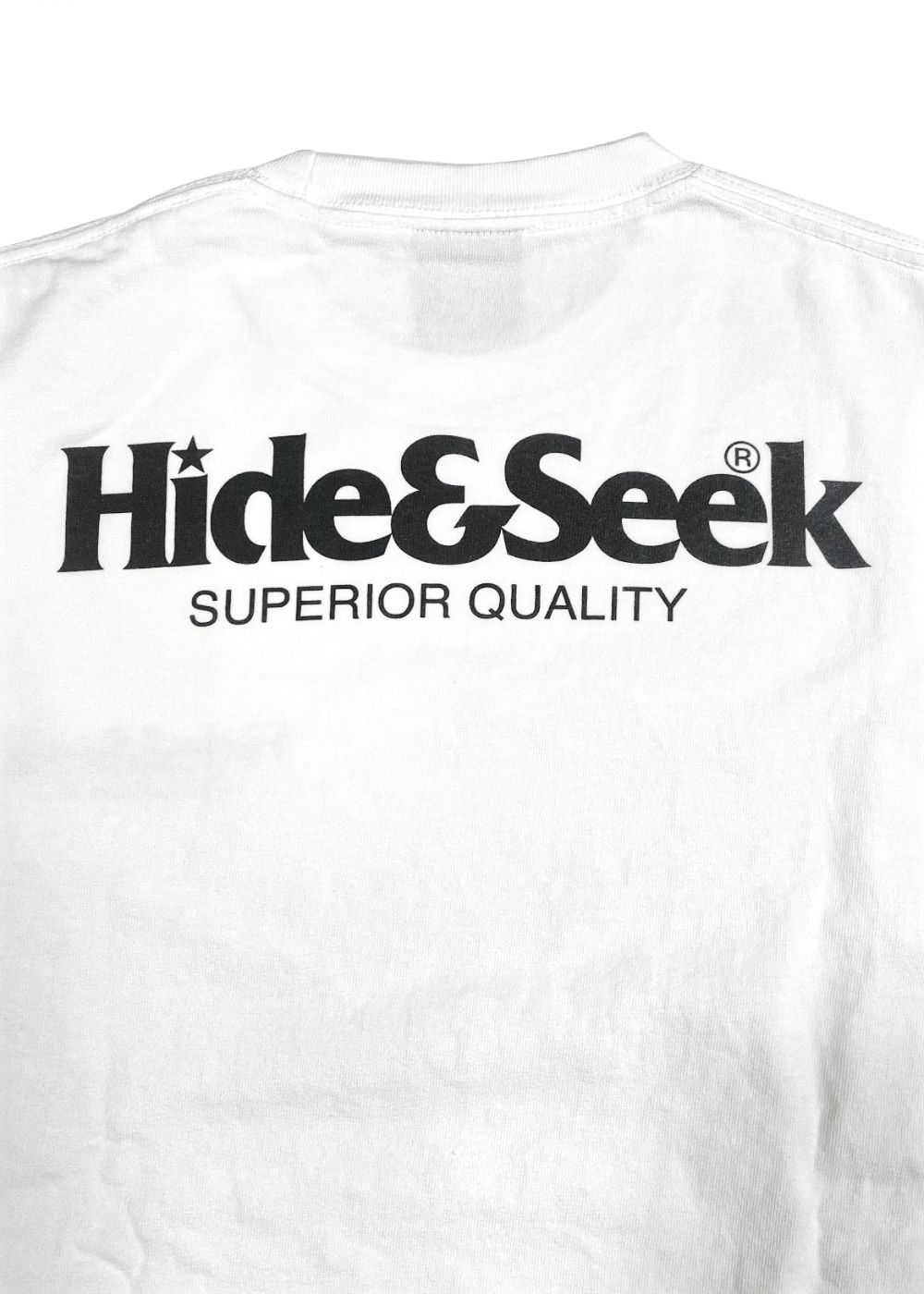 HideandSeek - LOGO L/S TEE (WHITE) / 定番ロゴ ロングスリーブ T