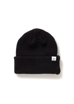 ACRYLIC WATCH CAP "ROBERT" (BLACK) / オリジナル アクリル ニットキャップ