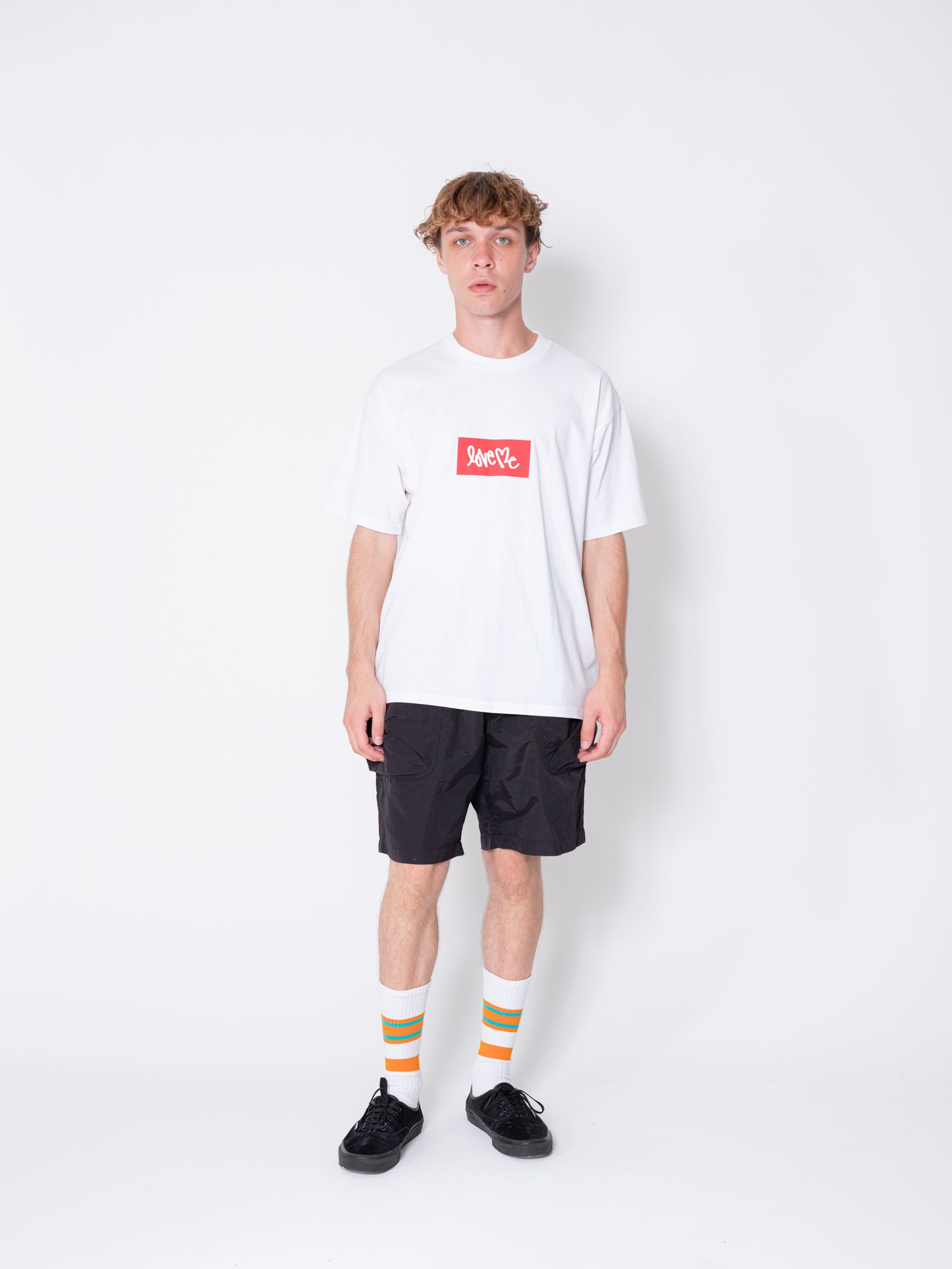 S/S LOVE ME LOGO TEE "HARBOUR" (WHITE) / カーティス・クリグ コラボ Tee