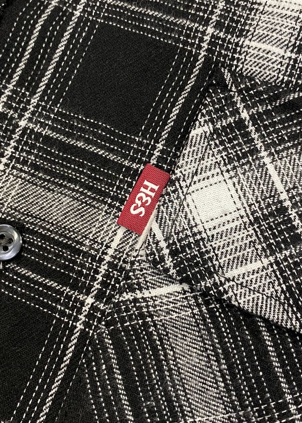 Ombre Check L/S Shirt (BLACK) / オンブレ チェック シャツ