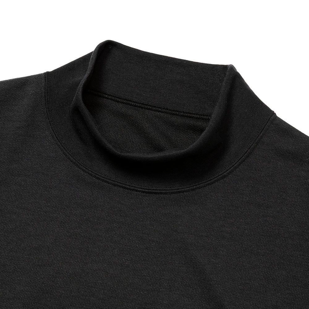 CALEE - × ovys MOCK NECK BACK MESH S/S TEE ＜B TYPE＞ (BLACK