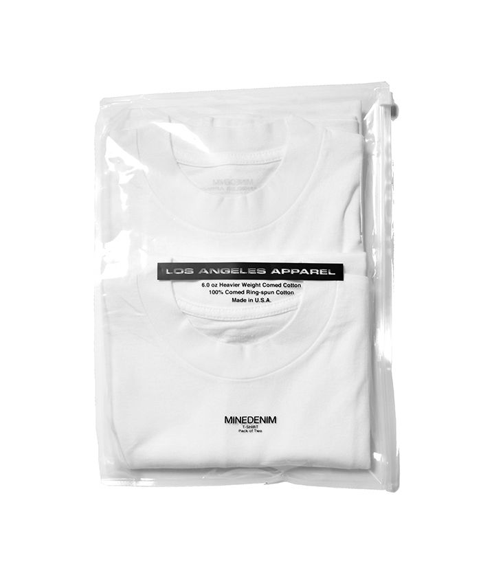 × Los Angeles Apparel 2 Pack T-Shirts (WHITE) / ロサンゼルスアパレル コラボ 2枚セットパックTEE