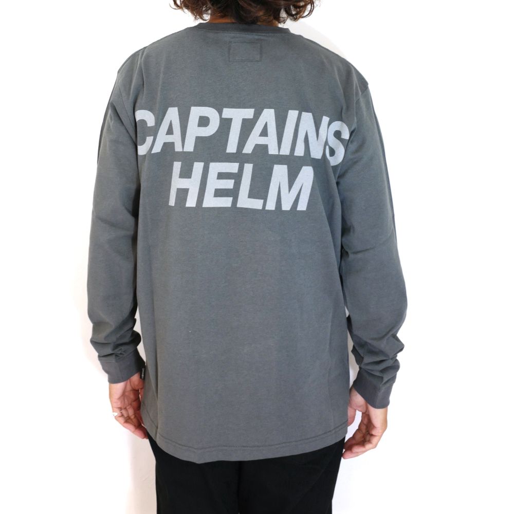 CAPTAINS HELM - REFLECTIVE LOGO L/S TEE (BLACK) / オリジナル