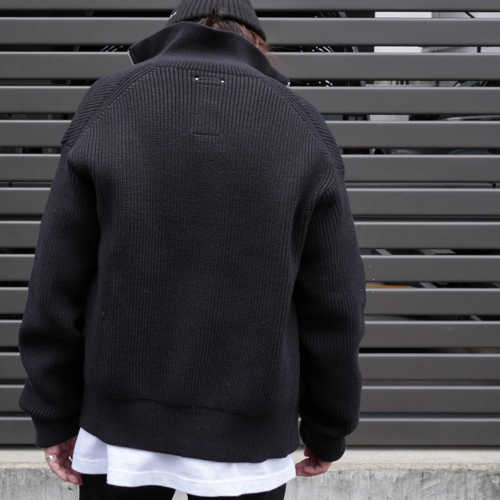 【ラスト1点】Heavyweight Trucker Knit Blouson (BLK) /  ドライバーズ ニットブルゾン