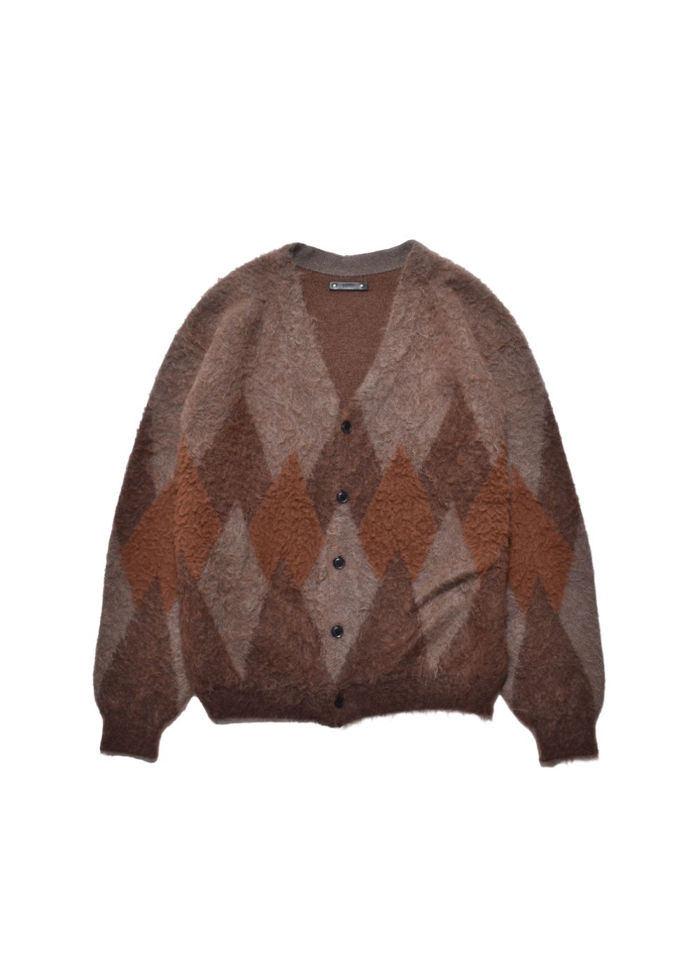 Mohair Argyle Knit Cardigan (BRT) /  アーガイル モヘアニット カーディガン