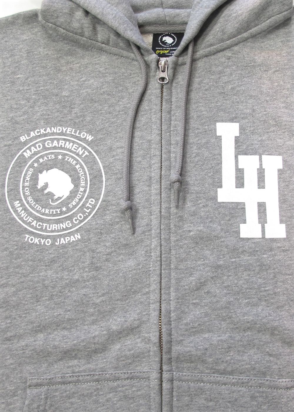 RATS - LOOPHOLE 20th ANNIVERSARY SWEAT ZIP HOODIE (GRAY) / ループ