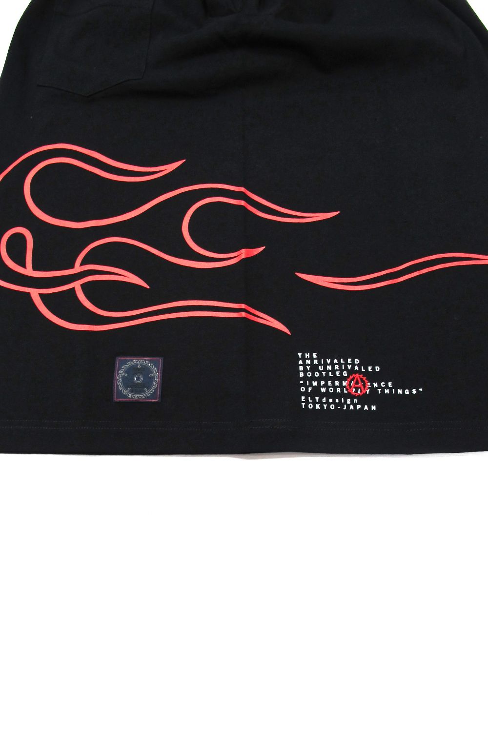 PRINT S/S TEE (BLACK) / アンライバルド コラボT