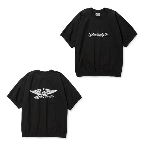 【ラスト1点】VINTAGE REPRODUCT RAGLAN S/S CS (BLACK) / ヴィンテージ 半袖スウェットタイプ ロゴプリント Tシャツ