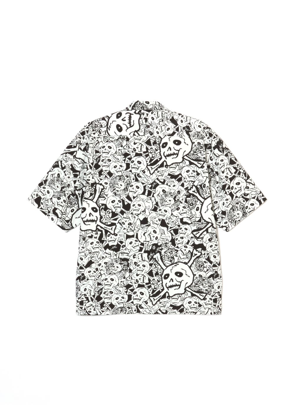 雑踏髑髏 S/S shirts (BLACK) / ×横尾忠則 髑髏柄 コラボ シャツ