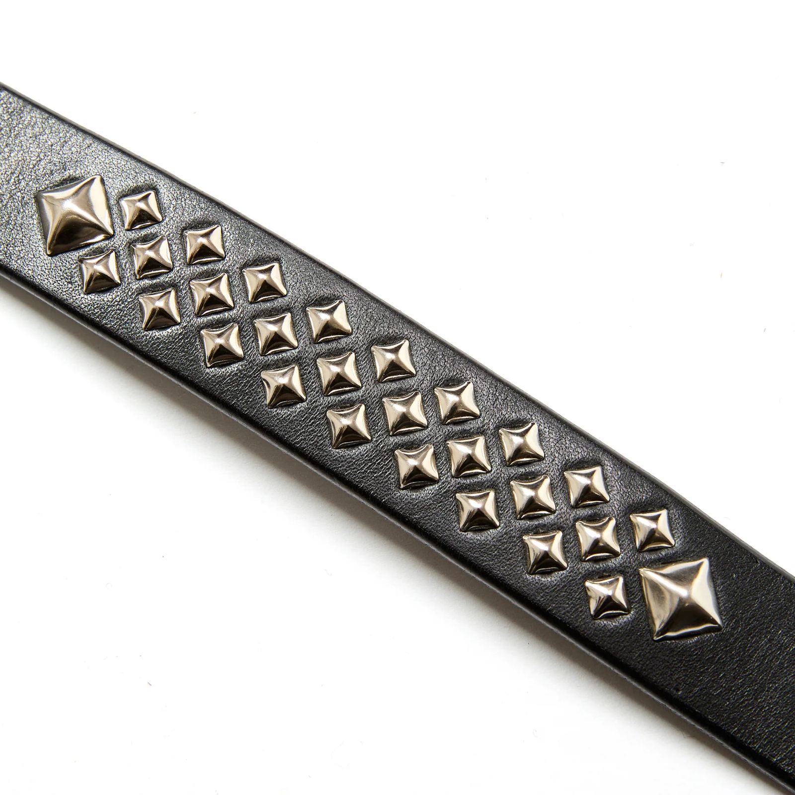 STUDS LEATHER NARROW LONG BELT (BLACK) / スタッズ レザー ナロー ロング ベルト