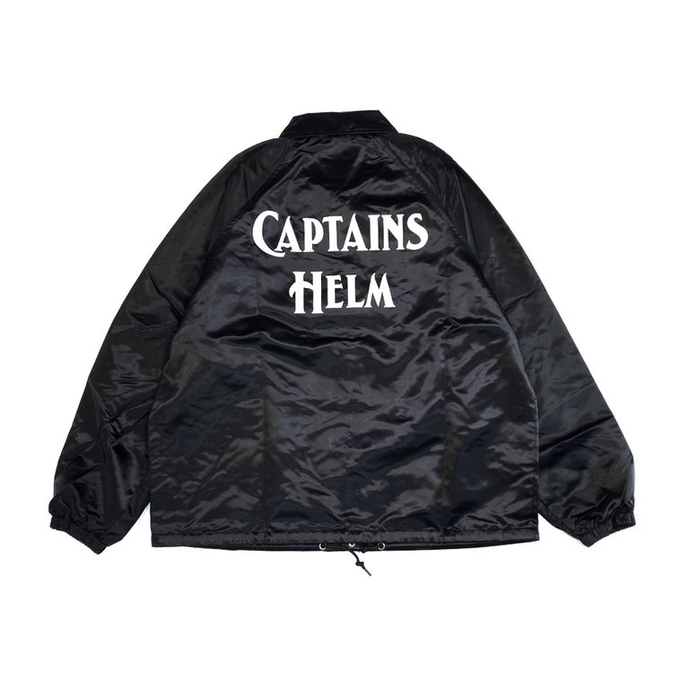 CAPTAINS HELM - LOGO COACH JACKET (BLACK) / ロゴプリント コーチ 