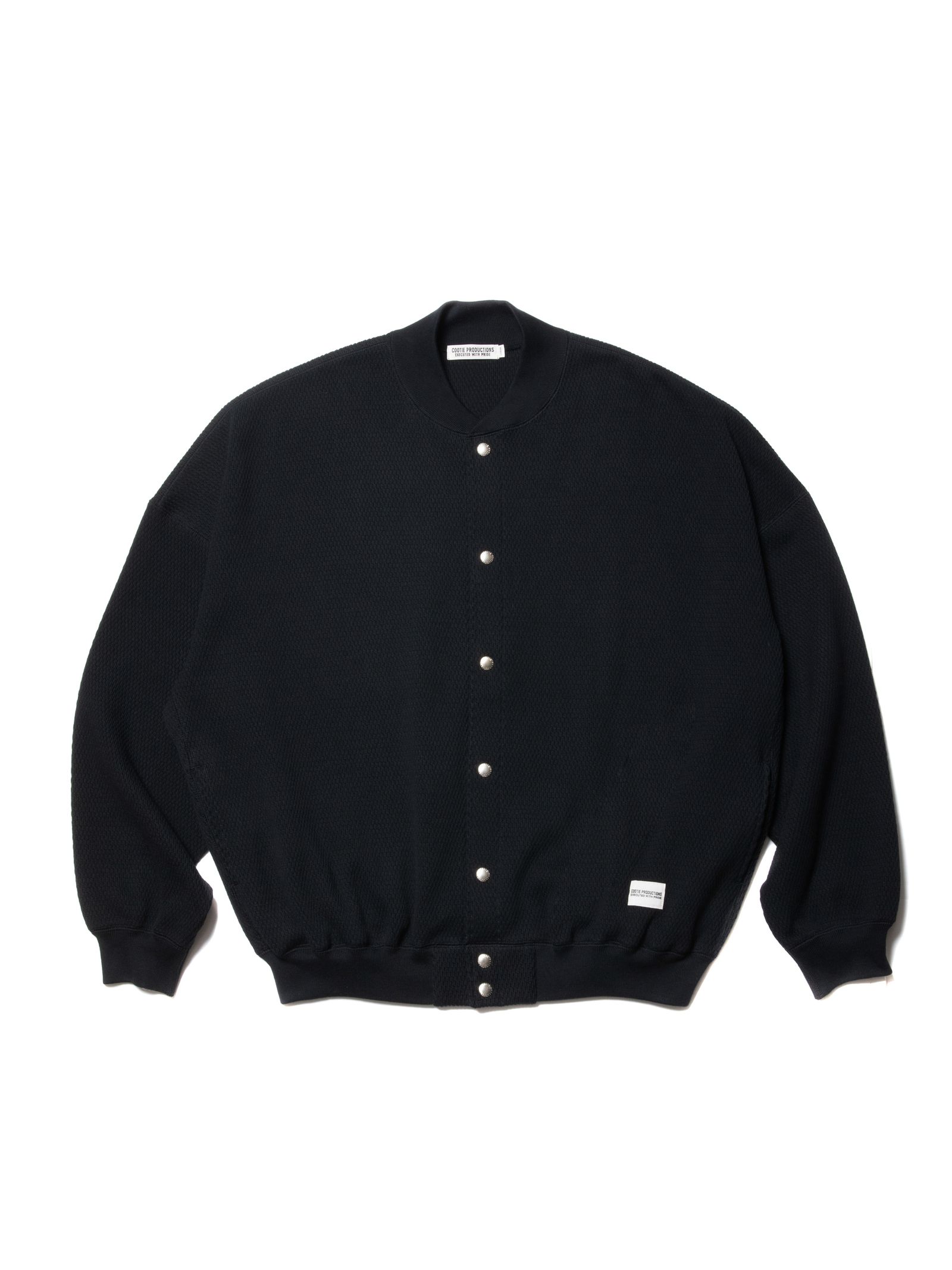 COOTIE PRODUCTIONS - Heavy Oz Honeycomb Snap Cardigan (BLACK