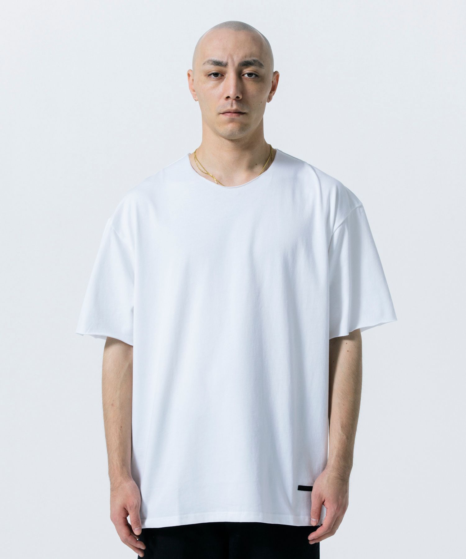 R9 CUTOFF TEE (WHITE) /  オリジナル カットオフ Tシャツ