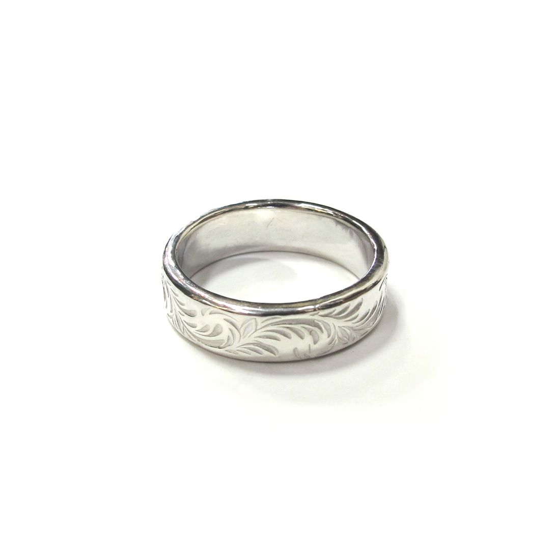 KARAKUSA Ring S with Gold Point S (SILVER) / 24金Sポイント唐草リング(小)