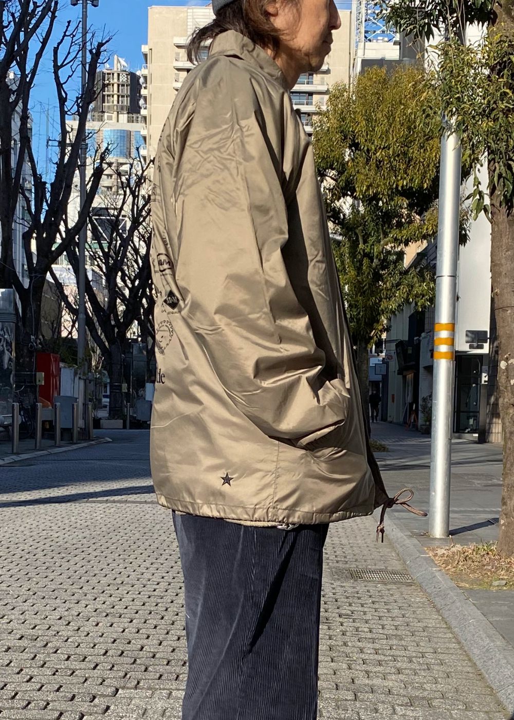 BOA COACH JACKET (KHAKI) / ボア ライナー コーチジャケット