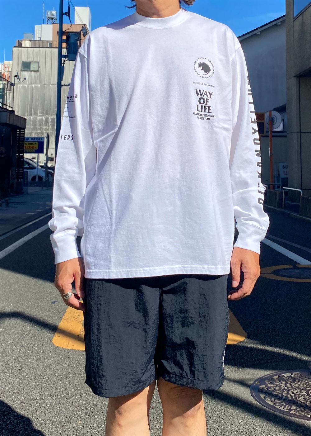 MC L/S TEE (WHITE) / MC ロング Tシャツ