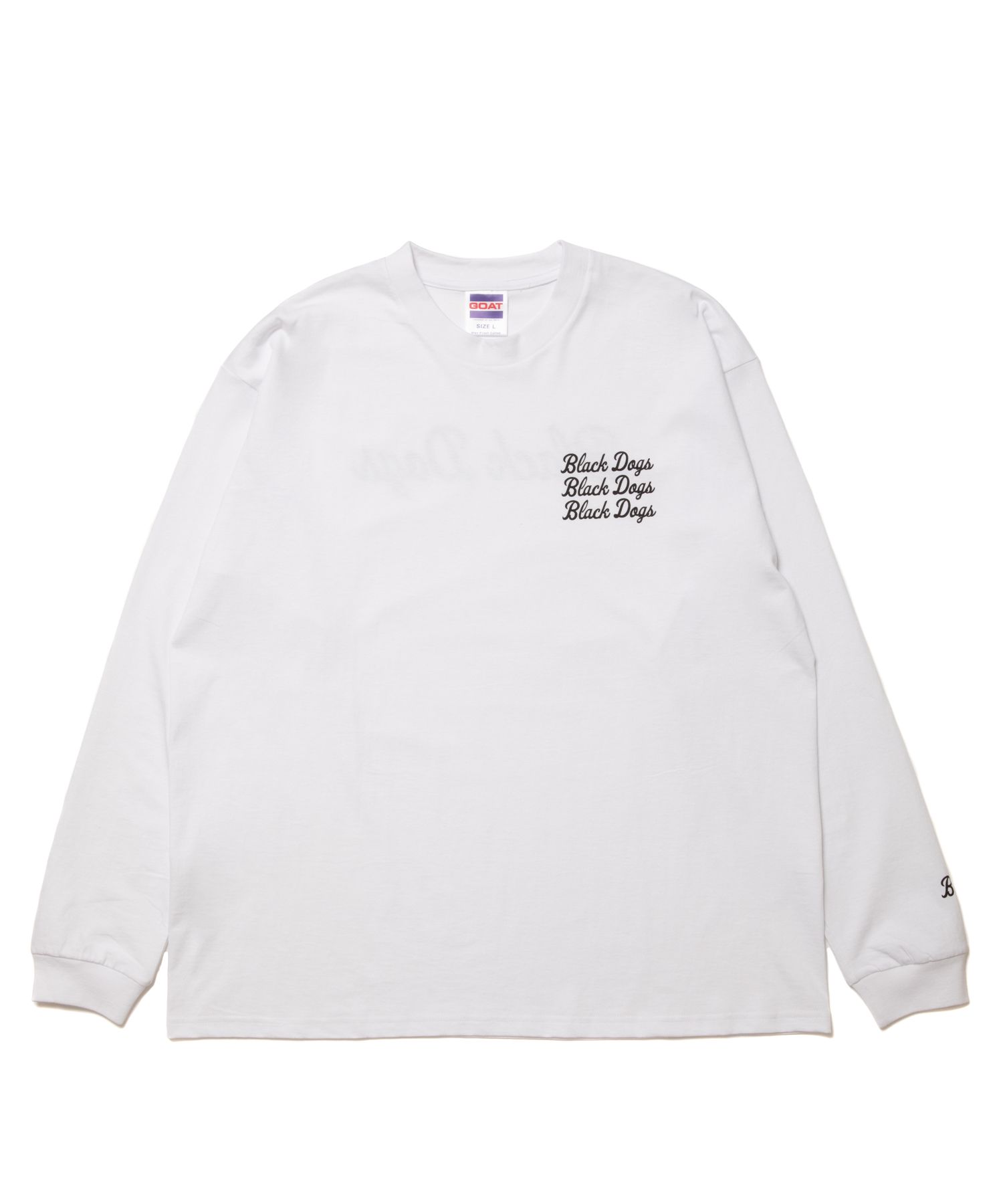 ROTTWEILER - THREE LINE LS TEE (WHITE) / プリントロンT | LOOPHOLE