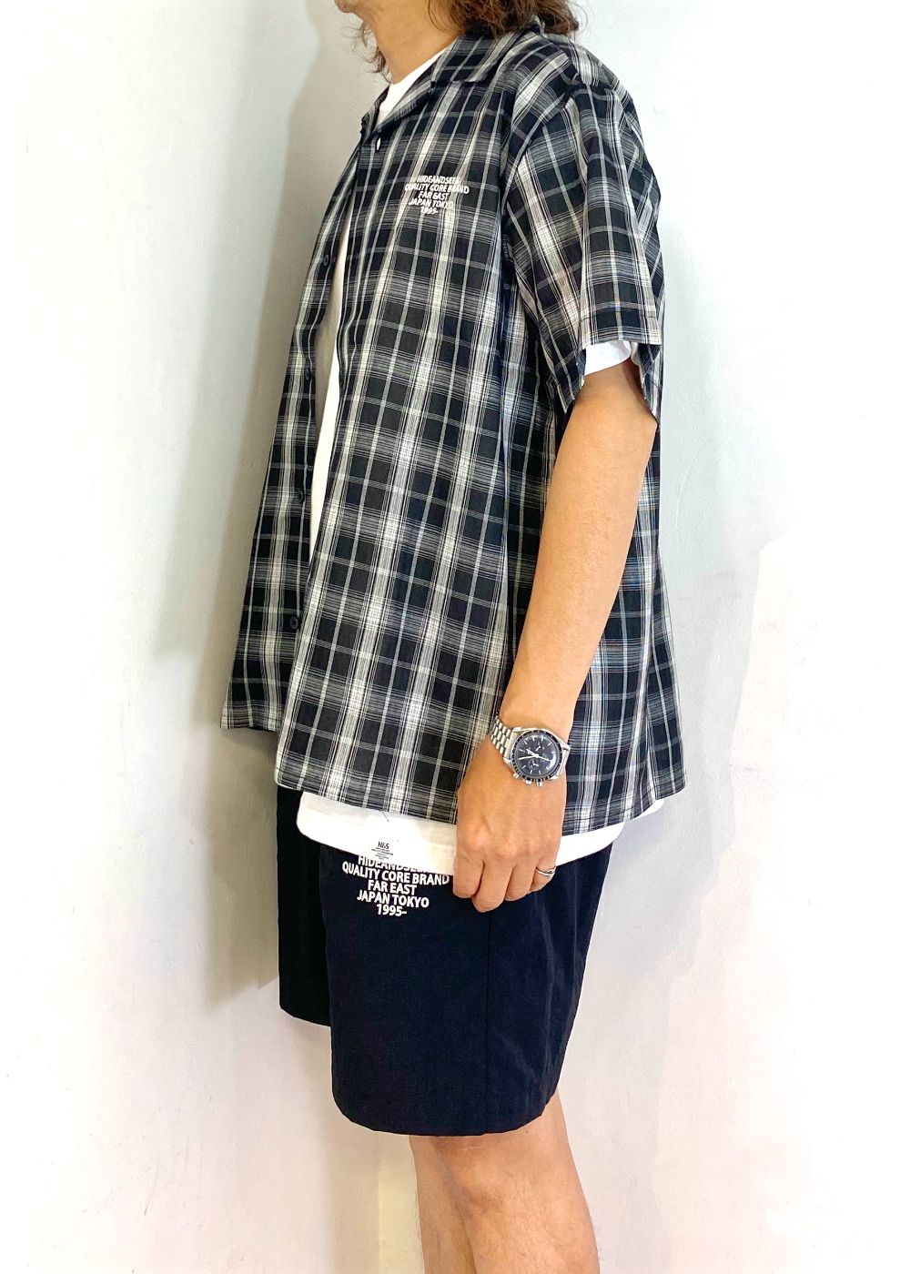 Check S/S Shirt (BLACK) / チェック シャツ