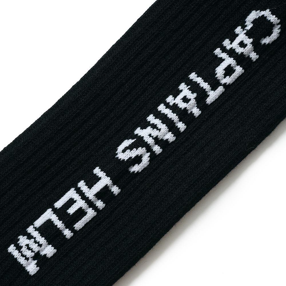 TRADEMARK LOGO 2PC SOCKS (BLACK/WHITE) / 2パック ジャガードソックスセット
