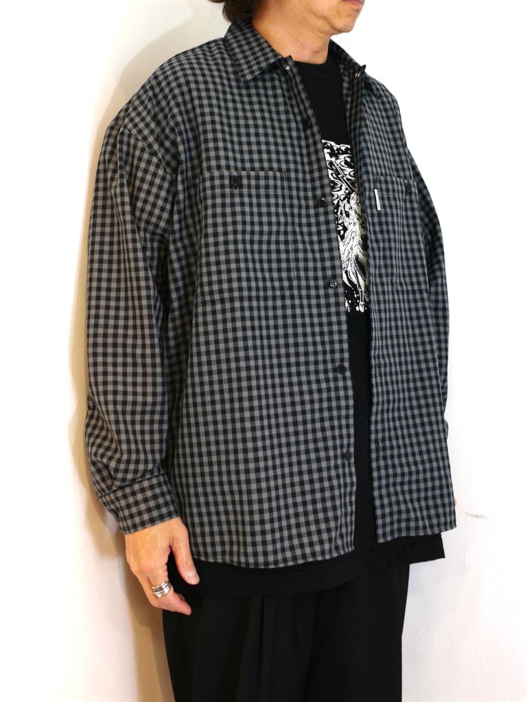 COOTIE PRODUCTIONS - T/W Work L/S Shirt (GINGHAM CHECK) / ギンガム 