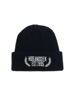 Laurel Knit CAP (BLACK) / ロゴ刺繍 ニットキャップ