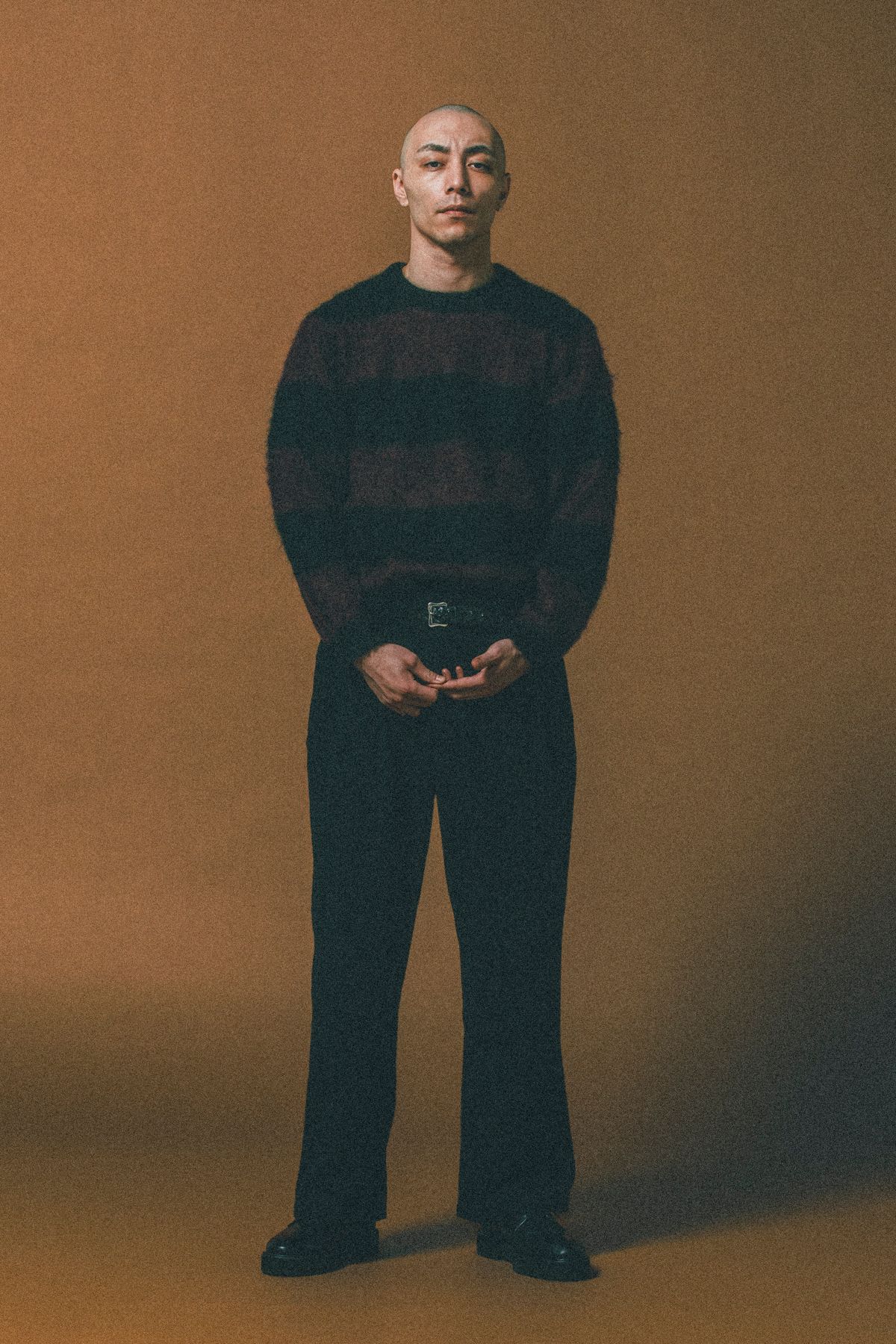 BORDER KNIT (RED) / ボーダー モヘア ニット