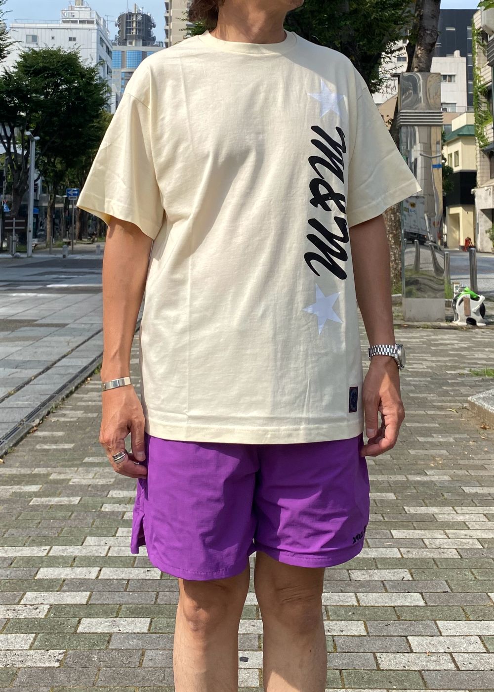 PRINT TEE (IVORY) / ロゴ プリント Tシャツ