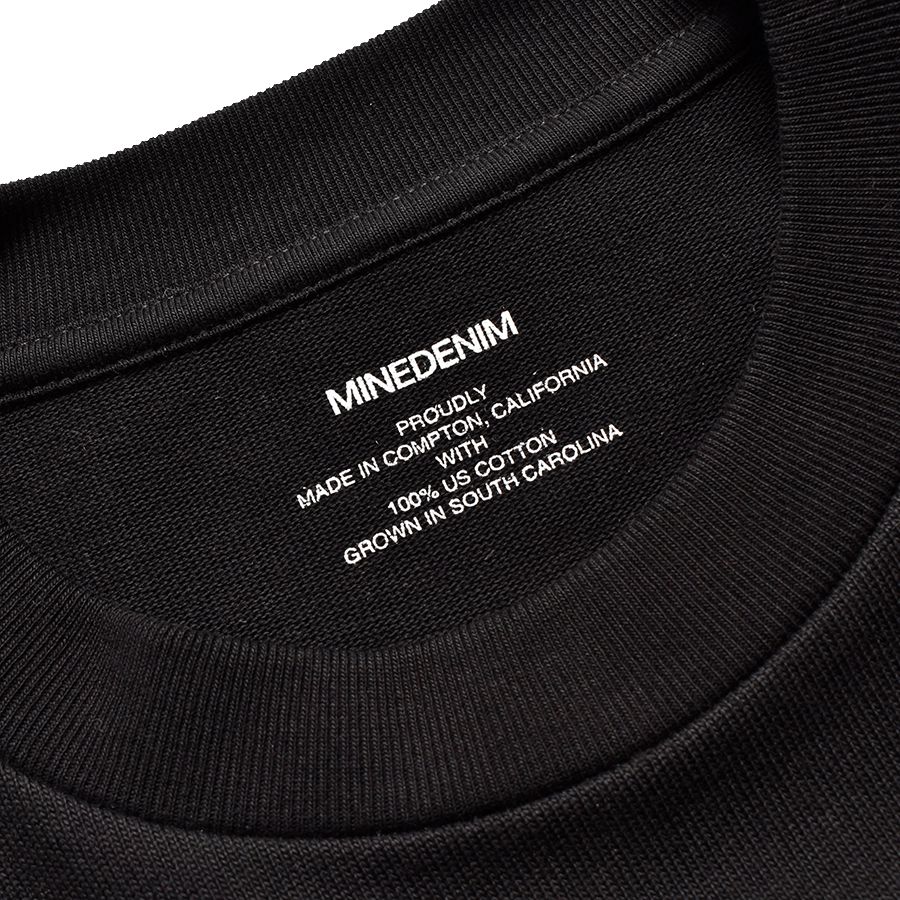 MINEDENIM - Heavy weight Loose Fit L/S T-SH (BLK) / BTSA MINEDENIM - Heavy weight Loose Fit L/S T-SH (BLK) / BTSA
