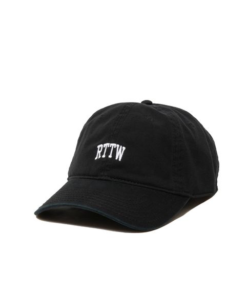 DAD RTTW CAP (BLACK) / ロゴ刺繍 ダッドキャップ。
