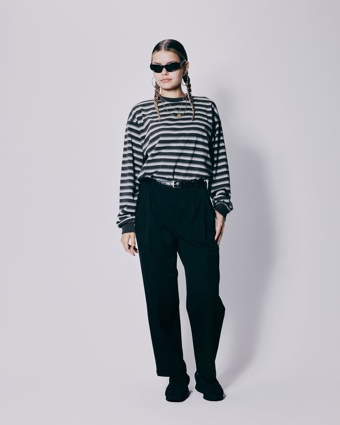 Border L/S Tee (BLACK×WHITE) / ボーダー ロングスリーブ Tシャツ