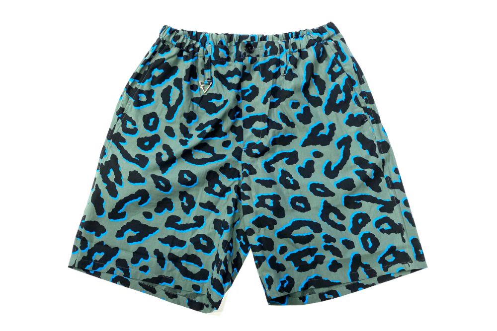 WHIZ LIMITED - LEOPARD SHORTS (GRAY) / オリジナル セットアップ