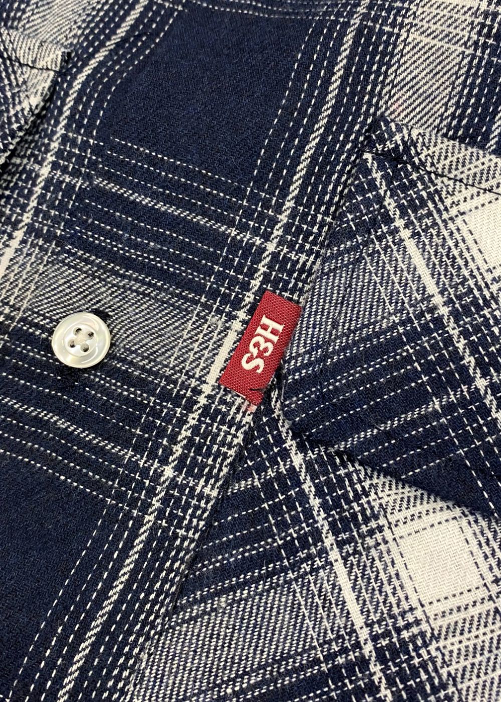 Ombre Check L/S Shirt (BLUE) / オンブレ チェック シャツ