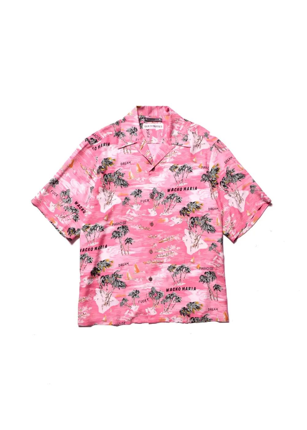 × WACKO MARIA SH (PNK) / ワコマリア コラボハワイアンシャツ / セットアップ可能