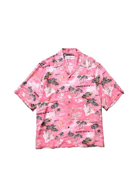 × WACKO MARIA SH (PNK) / ワコマリア コラボハワイアンシャツ / セットアップ可能