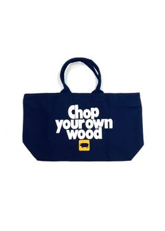 CYOW ZIP TOTE BAG (NAVY) / プリントトート バッグ