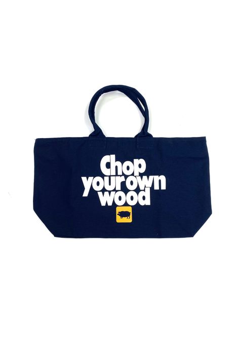 CYOW ZIP TOTE BAG (NAVY) / プリントトート バッグ