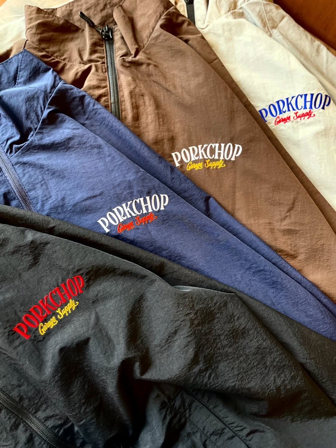 PORK BACK NYLON JKT (GRAY) / ポークバック ナイロン トラック ジャケット