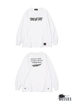 PRINT L/S TEE (×MASSES) (WHITE) / マシス コラボレーション プリントロンT