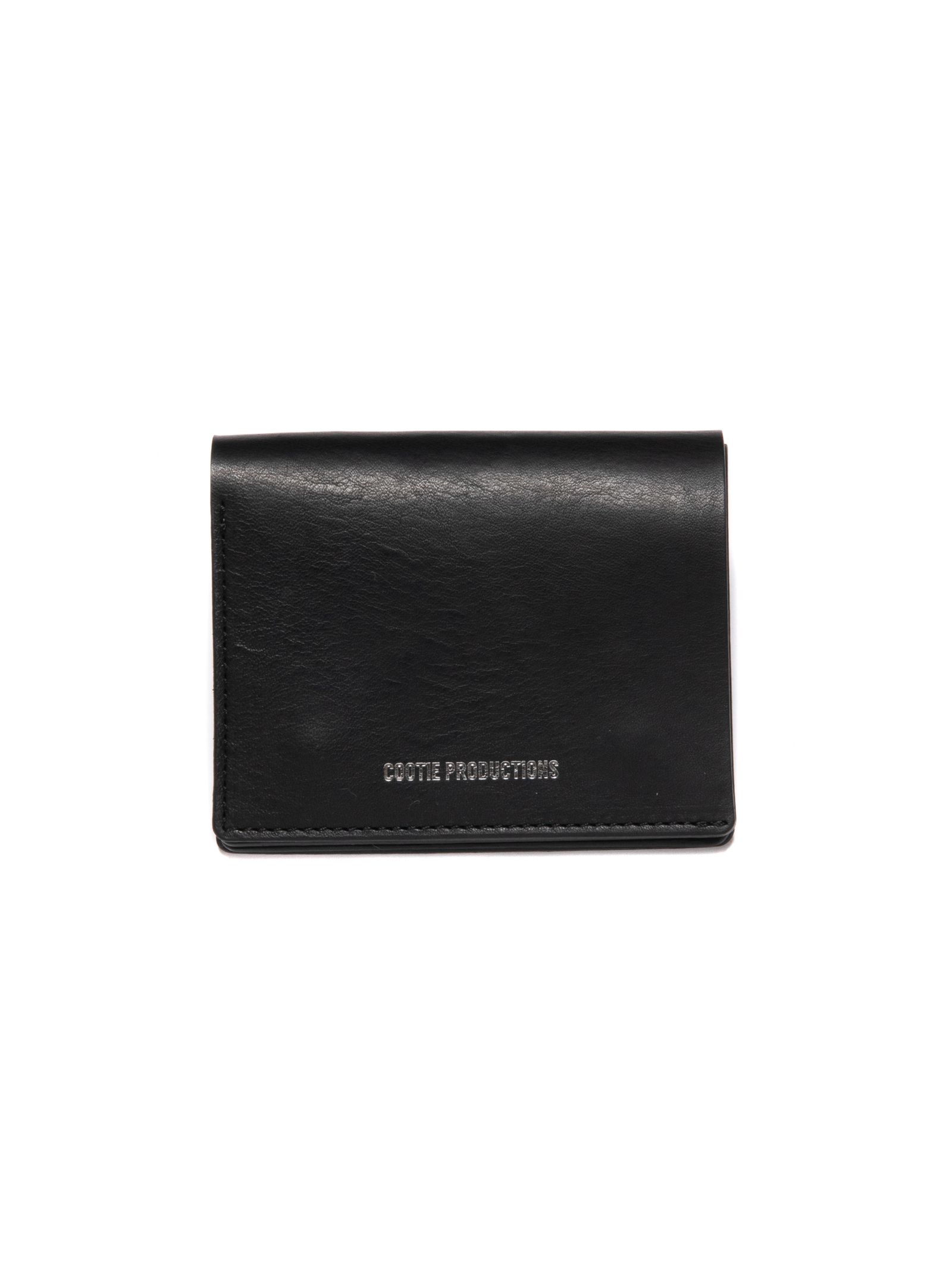 COOTIE PRODUCTIONS - LEATHER COMPACT PURSE (BLACK) / レザー