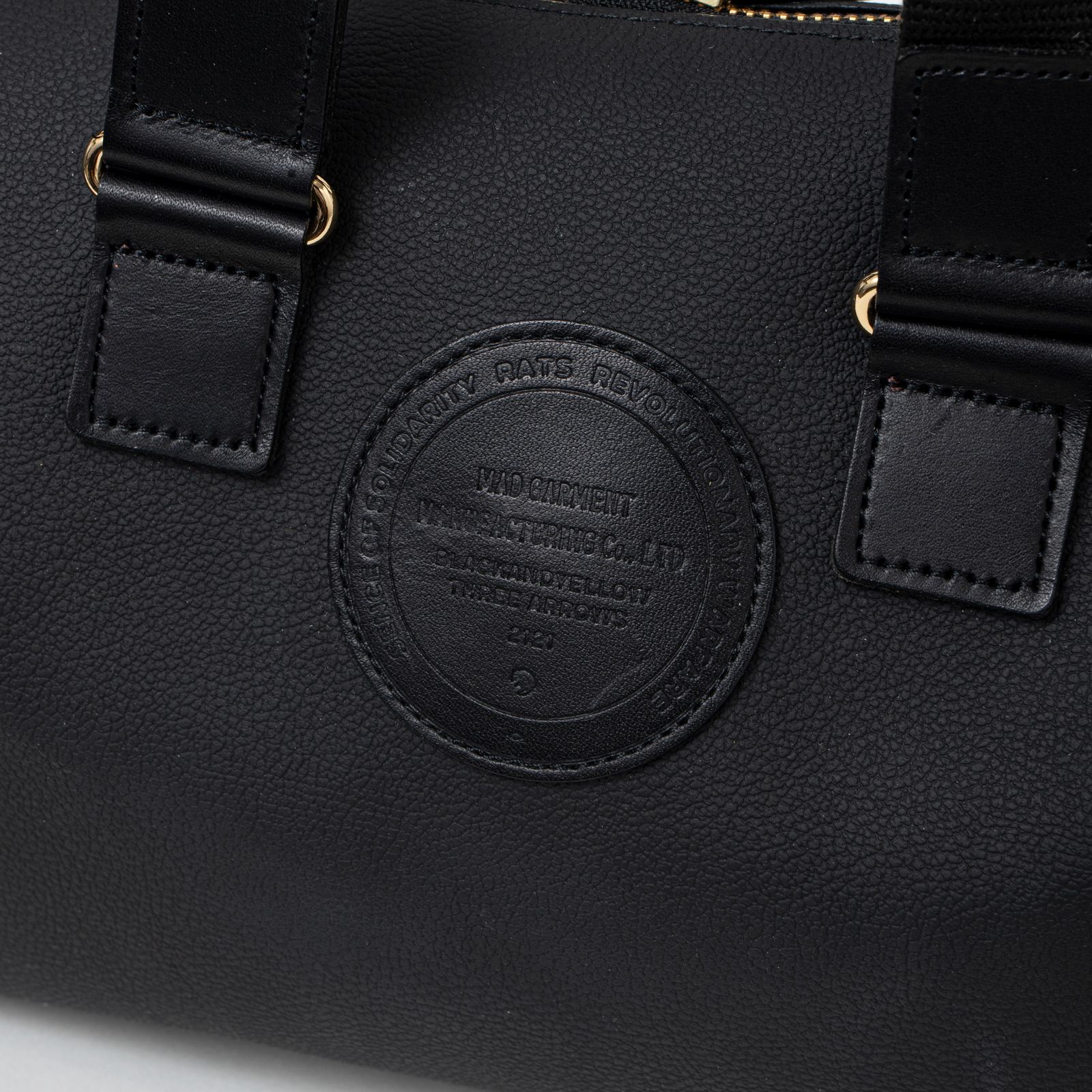 SYNTHETIC LEATHER MINI BOSTON BAG (BLACK) / フェイクレザー ミニ ボストンバッグ