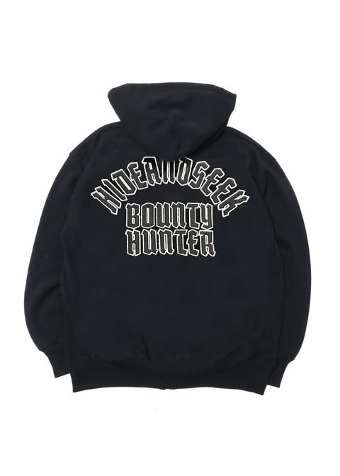 HS×BH ZIP HOODED SWEAT SHIRT (BLACK) / バウンティーハンター コラボ スウェット ジップパーカー