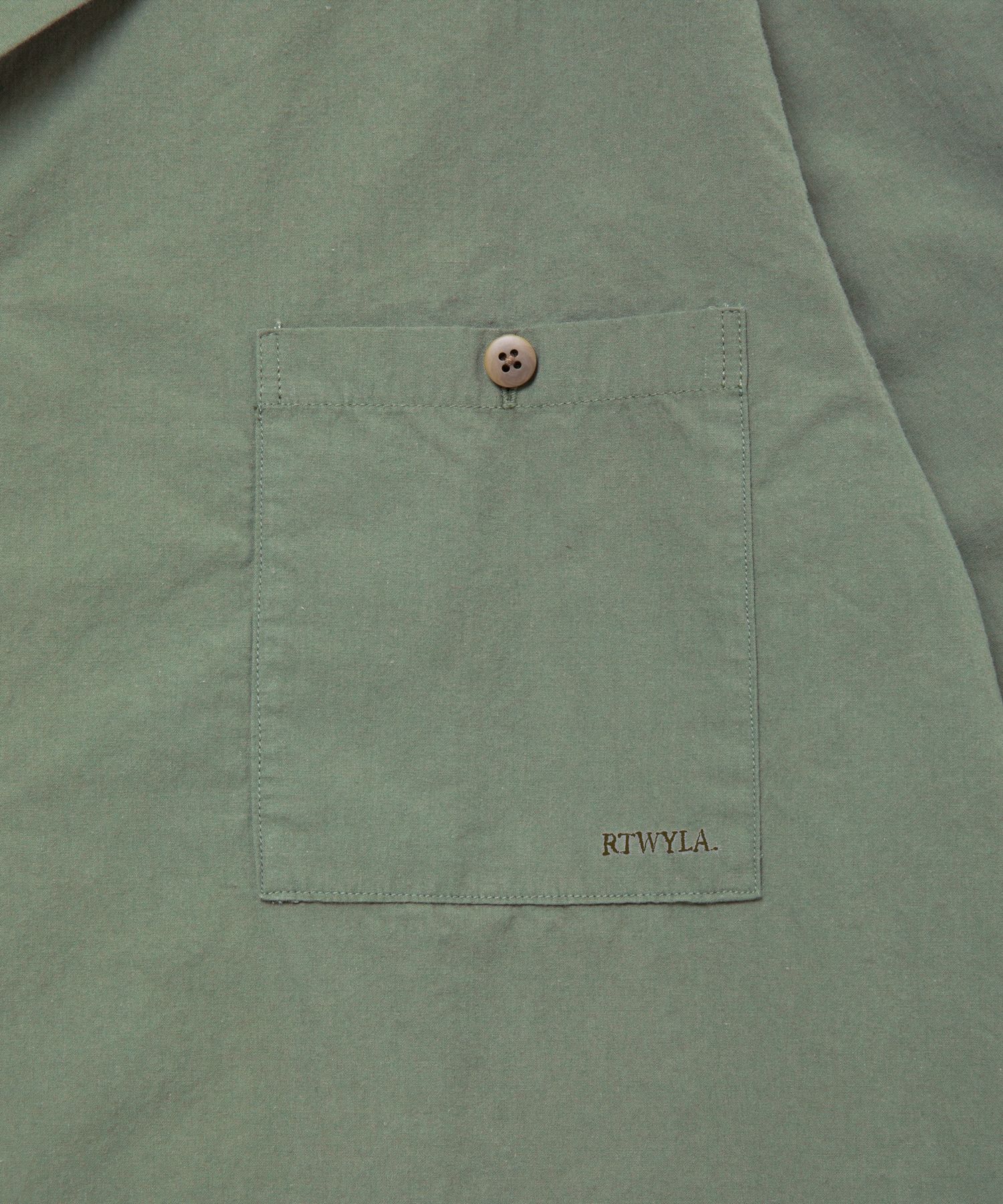 R9 M.I.L OPEN COLLARSHIRT (OLIVE) / ミリタリー シャツ