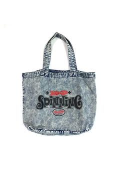 SPINNING DENIM TOTE BAG (CHEMICAL WASH DENIM) / スピニング デニム トートバッグ