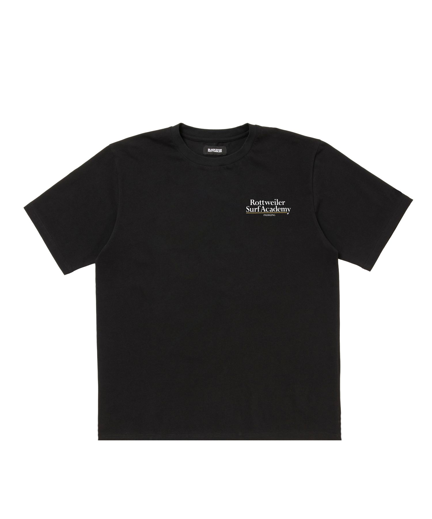 R9 SURF ACADEMY SS TEE (BLACK) /  オリジナル ロゴプリント Tシャツ