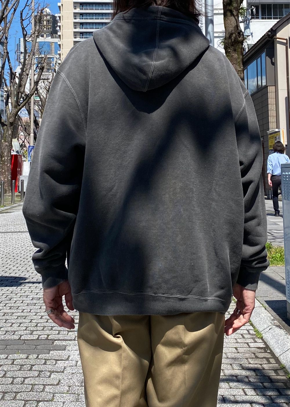 PIGMENT DYED ZIP HOODIE (BLACK) / ピグメントダイ ジップ スウェット パーカー
