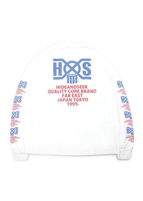 HS×BH L/S TEE (WHITE) / バウンティーハンター コラボ ロングスリーブTシャツ