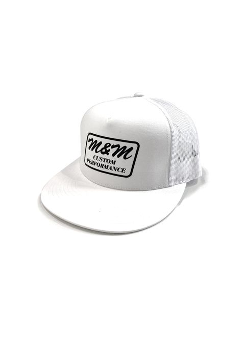 Classic Trucker Mesh Cap (WHITE) / ロゴ プリント メッシュキャップ