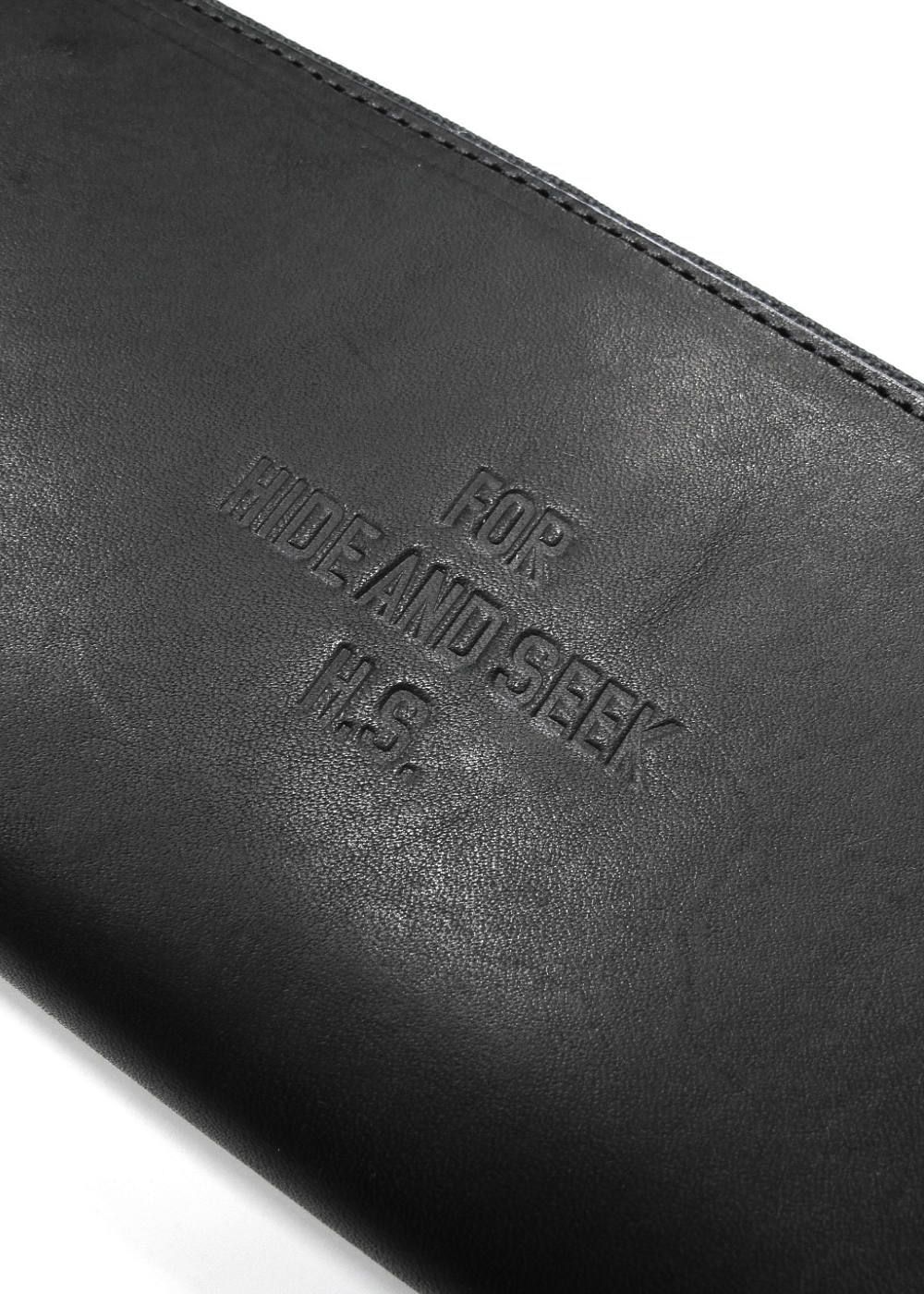 HIDE AND SEEK - LEATHER WALLET (BLACK) / レザー ロング 